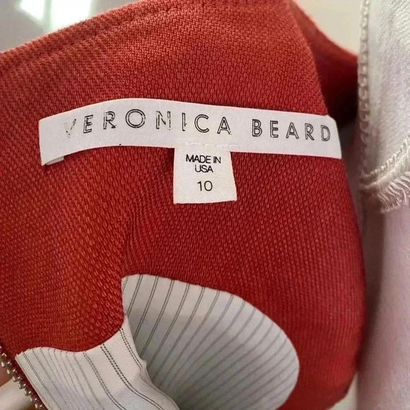 Veronica Beard Sadira Linen and Viscose Sheath Mini Dress Size 10 - Picture 5 of 11